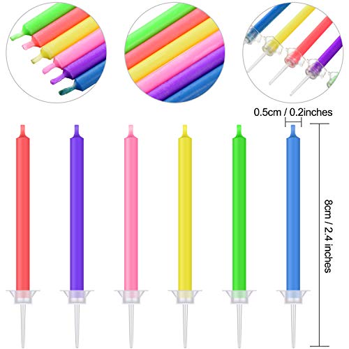 36 Pieces Birthday Cake Candles With Colored Flames Colorful Rai