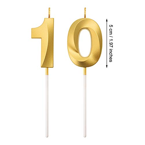 Bbto 10Th Birthday Candles Cake Numeral Candles Happy Birthday C