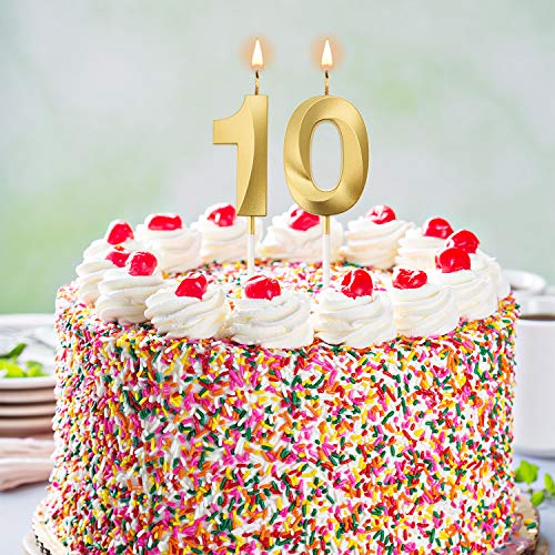 Bbto 10Th Birthday Candles Cake Numeral Candles Happy Birthday C
