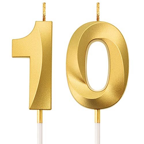 Bbto 10Th Birthday Candles Cake Numeral Candles Happy Birthday C