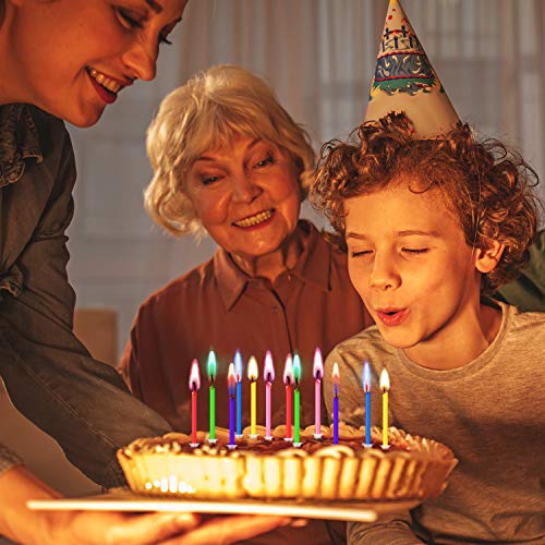 36 Pieces Birthday Cake Candles With Colored Flames Colorful Rai