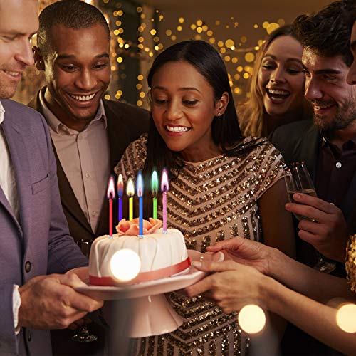 36 Pieces Birthday Cake Candles With Colored Flames Colorful Rai