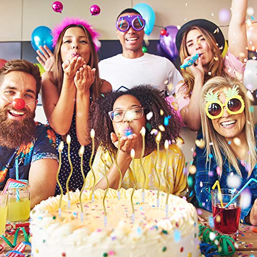 Bbto 48 Pieces Twisty Birthday Candles Spiral Cake Candles With