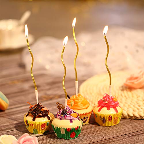 Bbto 48 Pieces Twisty Birthday Candles Spiral Cake Candles With