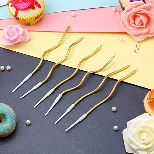 Bbto 48 Pieces Twisty Birthday Candles Spiral Cake Candles With