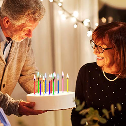 36 Pieces Birthday Cake Candles With Colored Flames Colorful Rai