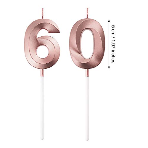 Bbto 60Th Birthday Candles Cake Numeral Candles Happy Birthday C