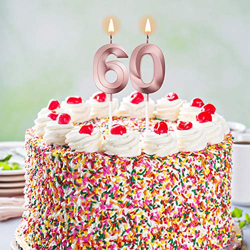 Bbto 60Th Birthday Candles Cake Numeral Candles Happy Birthday C