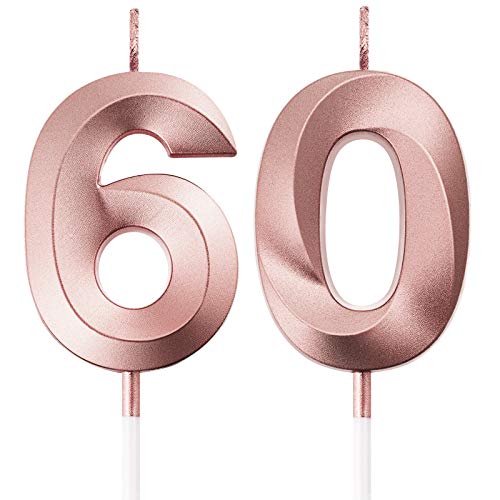 Bbto 60Th Birthday Candles Cake Numeral Candles Happy Birthday C