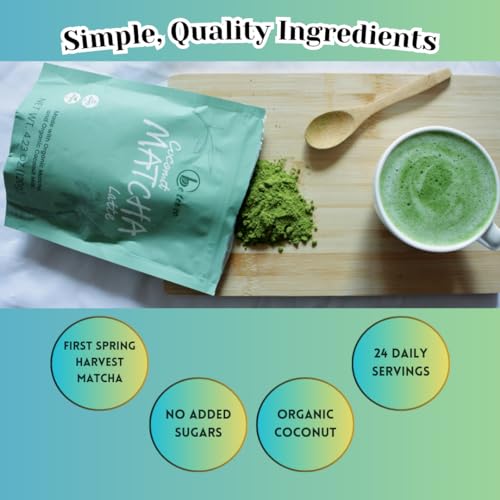 Be Tea Co. Coconut Matcha Latte | Organic Dairy-Free Latte Mix |...
