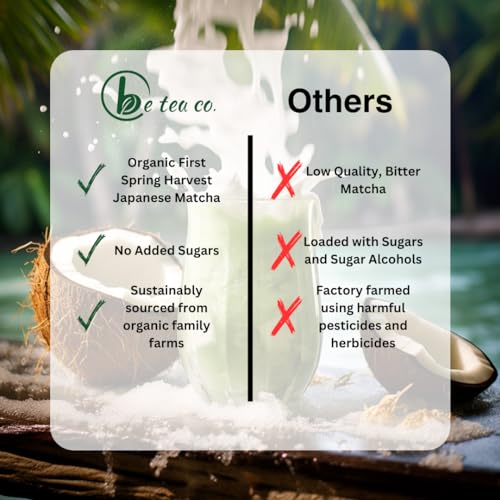 Be Tea Co. Coconut Matcha Latte | Organic Dairy-Free Latte Mix |...
