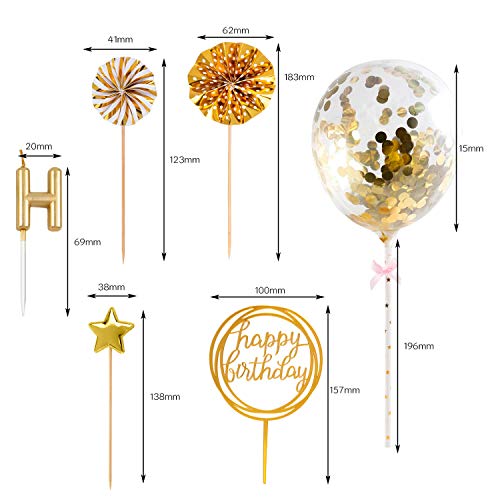 Bean Lieve Birthday Candles Set - Cake Topper Decoration With Ca