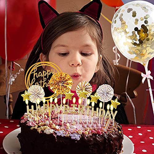 Bean Lieve Birthday Candles Set - Cake Topper Decoration With Ca