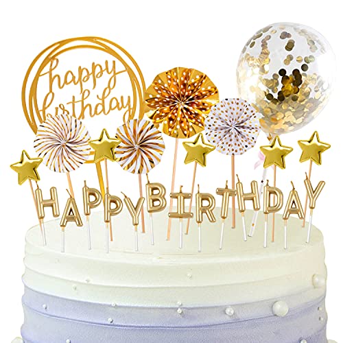 Bean Lieve Birthday Candles Set - Cake Topper Decoration With Ca