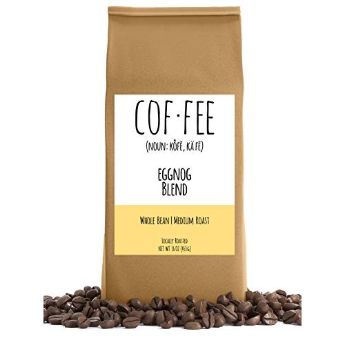 Eggnog Blend Whole Bean Coffee, Medium Roast, 1-Pound Bag