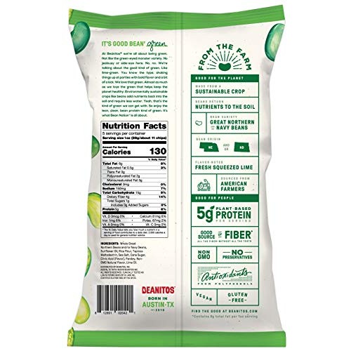 Beanitos Hint Of Lime Bean Chips With Sea Salt Plant Based Prote