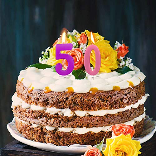 Beanlieve 10-Pieces Numeral Birthday Candles - Cake Numeral Cand