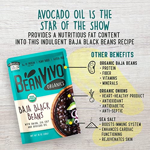 Beanvivo - Organic Baja Black Beans 6 Pack 10 Oz Each - Seaso