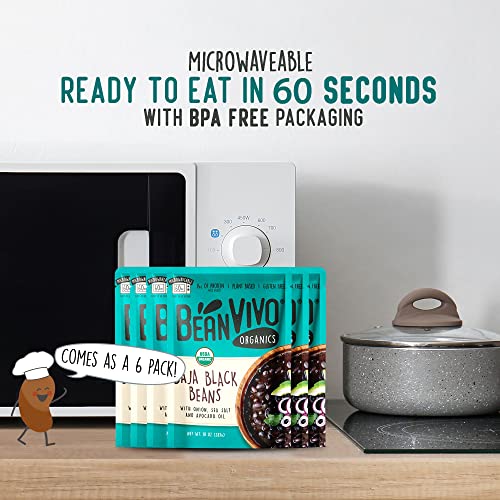 Beanvivo - Organic Baja Black Beans 6 Pack 10 Oz Each - Seaso