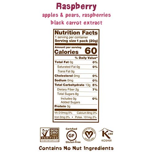 Bear - Real Fruit Yoyos - Raspberry - 0.7 Ounce 12 Count - No