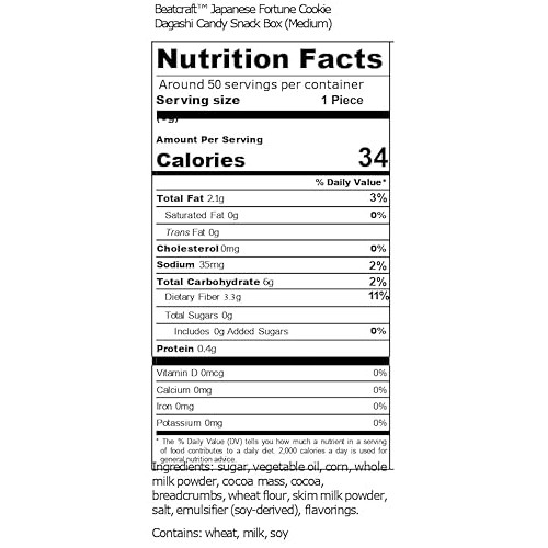 Beatcraft Japanese Fortune Cookie Dagashi Candy Snack Box Medium