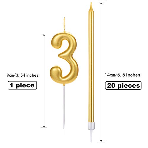 Birthday Candles 22 Pieces Birthday Numeral Candles Cake Numeral
