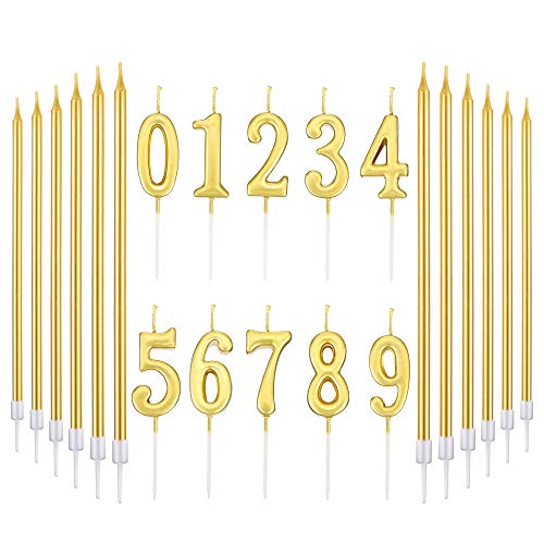 Birthday Candles 22 Pieces Birthday Numeral Candles Cake Numeral