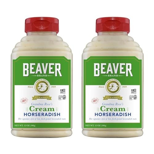 Beaver Brand Cream Style Horseradish 12 OZ Squeezable Bottles P...