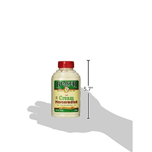 Beaver Hot Cream Horseradish, 12 Ounce Squeeze Bottle