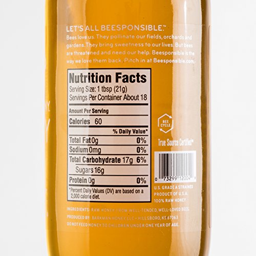 Bee Harmony American Raw Clover Honey, 12 Ounce