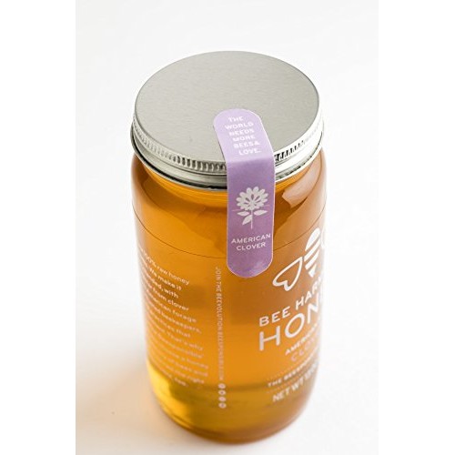 Bee Harmony American Raw Clover Honey, 12 Ounce