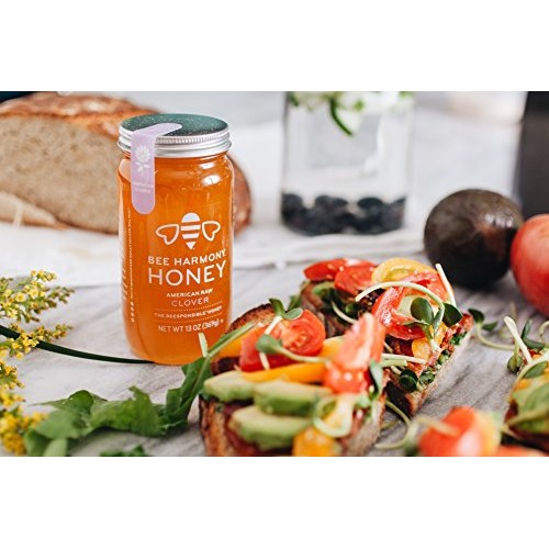Bee Harmony American Raw Clover Honey, 12 Ounce
