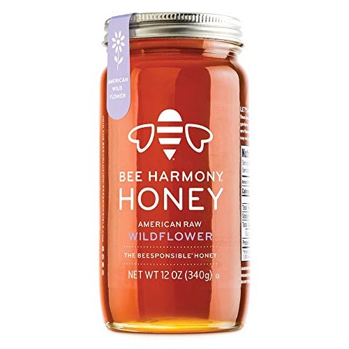 Bee Harmony American Raw Wildflower Honey, 12 Oz