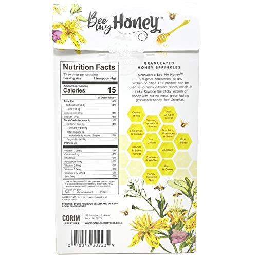 Bee My Honey Granulated Honey Crystals – Made With Real Honey –