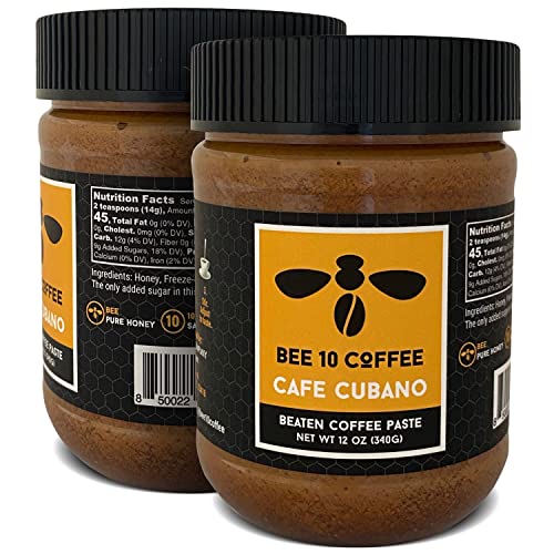 Bee10Coffee Cafe Cubano Beaten Coffee with Honey, Instant Espres...