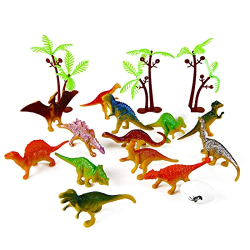 Mini Dinosaur Toy Set 35 Piece, Plastic Assorted Dinosaur Figu