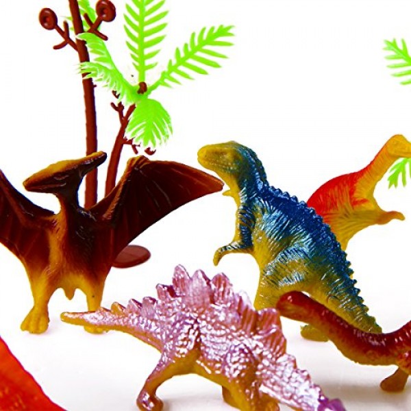 Mini Dinosaur Toy Set 35 Piece, Plastic Assorted Dinosaur Figu...