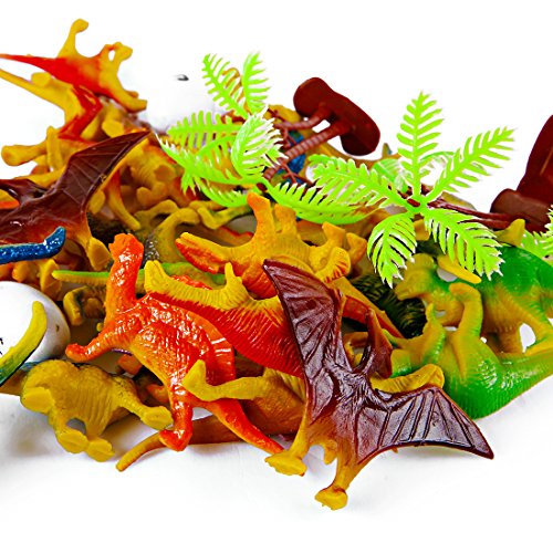 Mini Dinosaur Toy Set 35 Piece, Plastic Assorted Dinosaur Figu