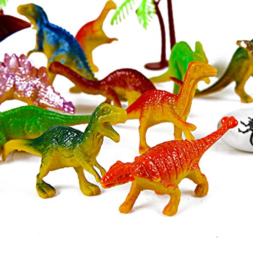 Mini Dinosaur Toy Set 35 Piece, Plastic Assorted Dinosaur Figu