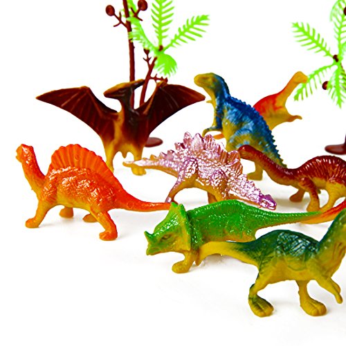 Mini Dinosaur Toy Set 35 Piece, Plastic Assorted Dinosaur Figu