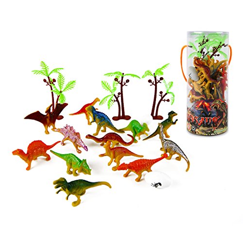 Mini Dinosaur Toy Set 35 Piece, Plastic Assorted Dinosaur Figu