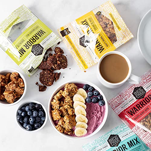 BeeFree Warrior Mix Gluten Free Granola - Soft Chunky Granola Bi...