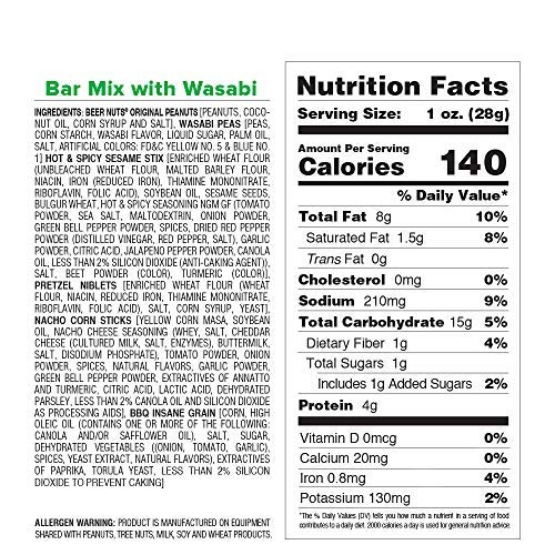 Beer Nuts Bar Mix With Wasabi - 32 Oz Resealable Bag, Original P