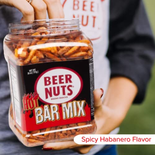 BEER NUTS Habanero Hot Bar Mix - Flaming Snack of Salty & Spicy ...