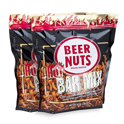 Beer Nuts Hot Bar Mix - 32 Oz Resealable Bag Pack Of 2, Spicy