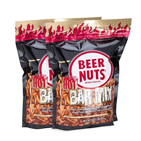 BEER NUTS Hot Bar Mix - Grab Bag - 20 oz Resealable Bag Pack of...