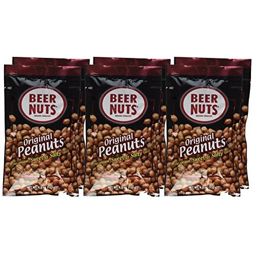 Beer Nuts Brand Original Peanuts, 4 Oz Bag Pack Of 6