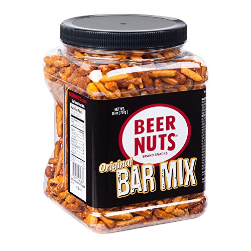 Beer Nuts Original Bar Mix - 26 Oz Resealable Jar, Pretzels, Che
