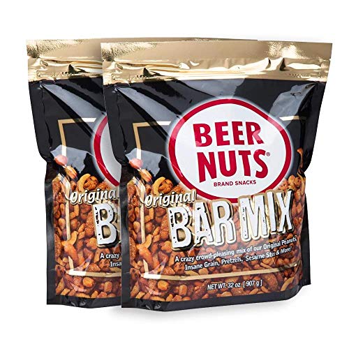 Beer Nuts Original Bar Mix | 32 Oz. Resealable Bags 2-Pack