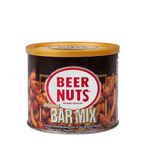 Beer Nuts Original Bar Mix - 9Oz Resealable Can, Pretzels, Chees
